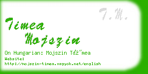 timea mojszin business card